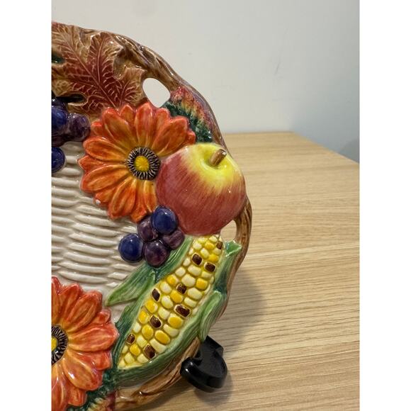 Fitz and Floyd Autumn Bounty Plate VINTAGE - Picture 4 of 6